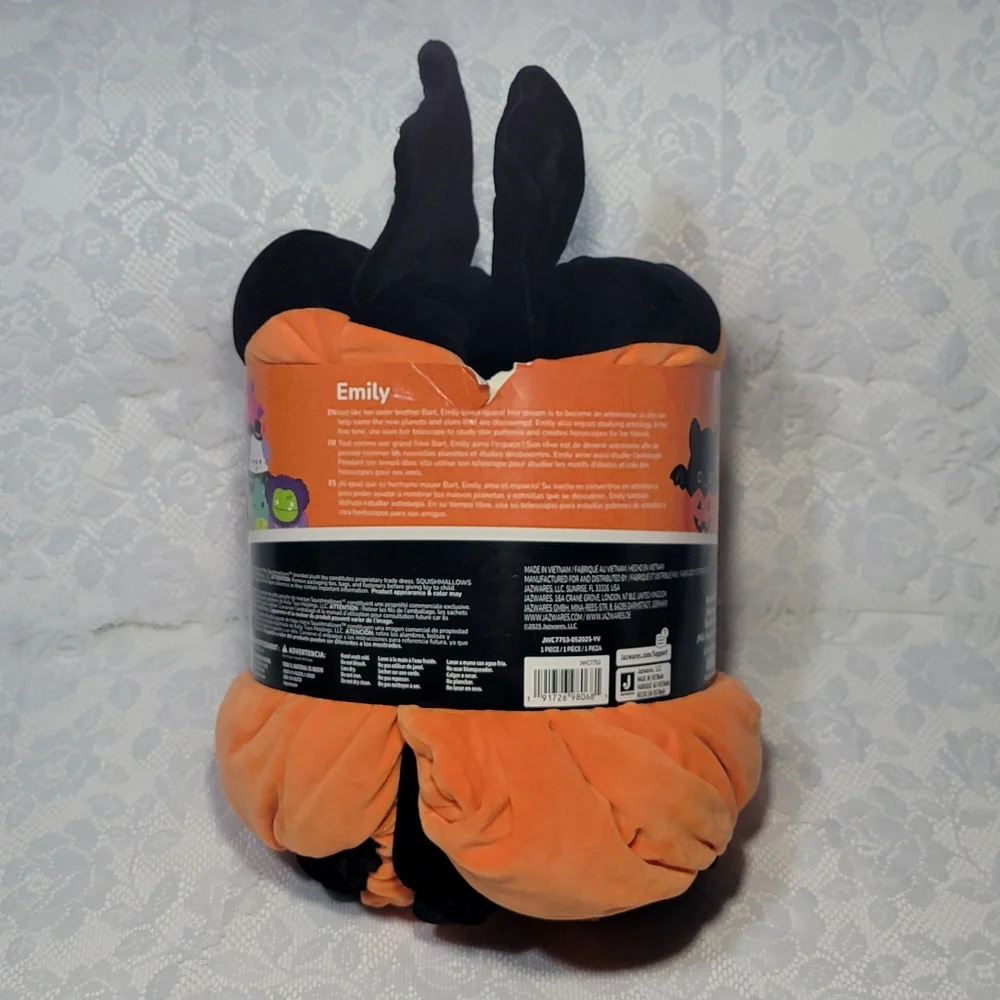 Original Squishmallows Emily Bat Pumpkin Halloween Plush Wearable Costume 6+ OS